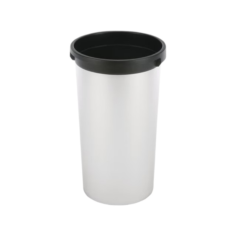 Afvalbak 50 l Roestvrijstalen look - Hygiënisch - Zonder deksel - Vileda IRIS ROUND